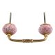 Pink Ceramic Bridge Dresser Handle